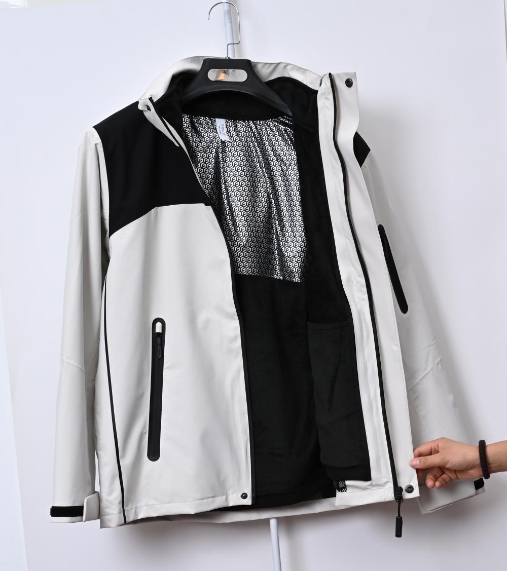 White black waterproof jacket11 White black waterproof jacket11